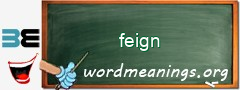 WordMeaning blackboard for feign
